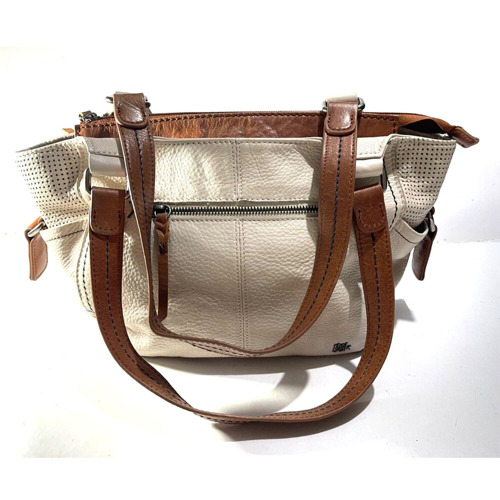 The Sack  genuine leather shoulder Bag neutral beige mid size boho women